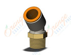 SMC KQ2K13-36AS fitting, 45 deg male elbow, KQ2 FITTING (sold in packages of 10; price is per piece)