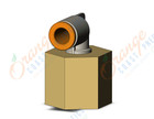 SMC KQ2LF07-36A fitting, female elbow, KQ2 FITTING (sold in packages of 10; price is per piece)