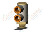 SMC KQ2VD13-36AS fitting, dble uni male elbow, KQ2 FITTING (sold in packages of 10; price is per piece)