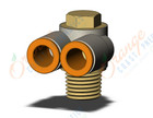 SMC KQ2Z09-35AS fitting, br uni male elbow, KQ2 FITTING (sold in packages of 10; price is per piece)