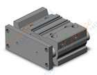 SMC MGPM50TN-30Z cyl, compact guide, slide brg, MGP COMPACT GUIDE CYLINDER