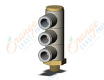 SMC KQ2VT08-01AS fitting, tple uni male elbow, KQ2 FITTING (sold in packages of 10; price is per piece)