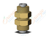 SMC KQ2E04-00A fitting, bulkhead union, KQ2 FITTING (sold in packages of 10; price is per piece)