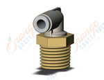SMC KQ2L04-02AS fitting, male elbow, KQ2 FITTING (sold in packages of 10; price is per piece)