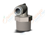 SMC KQ2L06-03NS fitting, male elbow, KQ2 FITTING (sold in packages of 10; price is per piece)