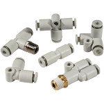 SMC KQ2LE12-00-X17 fitting, bulkhead conn elbow, KQ2 FITTING (sold in packages of 5; price is per piece)