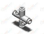 SMC KQ2TW04-00A fitting, cross, KQ2 FITTING (sold in packages of 10; price is per piece)