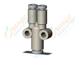 SMC KQ2U02-23A fitting, branch y, KQ2 FITTING (sold in packages of 10; price is per piece)