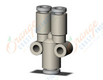 SMC KQ2U23-04A fitting, branch y, KQ2 FITTING (sold in packages of 10; price is per piece)