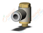 SMC KQ2V04-M5A fitting, uni male elbow, KQ2 FITTING (sold in packages of 10; price is per piece)