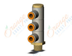 SMC KQ2VT05-34AS fitting, tple uni male elbow, KQ2 FITTING (sold in packages of 10; price is per piece)