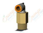 SMC KQ2W09-36AS fitting, ext male elbow, KQ2 FITTING (sold in packages of 10; price is per piece)