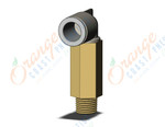 SMC KQ2W12-02AS fitting, ext male elbow, KQ2 FITTING (sold in packages of 10; price is per piece)