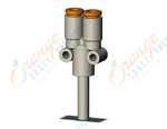 SMC KQ2X03-05A fitting, diff dia plug-in y, KQ2 FITTING (sold in packages of 10; price is per piece)