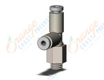 SMC KQ2Y02-M5N fitting, male run tee, KQ2 FITTING (sold in packages of 10; price is per piece)