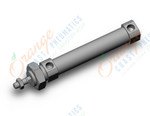 SMC C85KF20-50S cyl, iso, non rot, spr ret, C85 ROUND BODY CYLINDER***