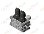 SMC ARM2500-02A-N02G2 regulator, mfld w/gauges, ARM MANIFOLD REGULATOR