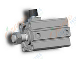 SMC CDBQ2B50-25DCM-RL cyl, compact, locking, auto-sw, CBQ2 CYLINDER COMPACT LOCKING