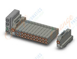 SMC SS5V2-W10S1EAD-14BS-N7-D0 mfld, plug-in, SS5V2 MANIFOLD SV2000