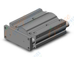 SMC MGPM100TN-200Z cyl, compact guide, slide brg, MGP COMPACT GUIDE CYLINDER