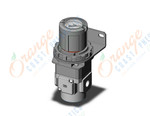 SMC ARG30-02BG1 regulator, gauge-handle, ARG REGULATOR W/PRESSURE GAUGE
