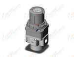 SMC ARG40K-N03G1H-Z regulator, gauge-handle, ARG REGULATOR W/PRESSURE GAUGE