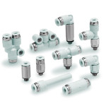 SMC KJS06-M5-X17 fitting, KJ MINI ONE TOUCH (sold in packages of 10; price is per piece)