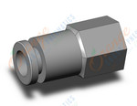SMC KQG2F07-N01 fitting, sus, female connect, KQG STAINLESS STEEL FITTING