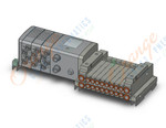 SMC SS5V1-W10S1QW33D-08B-C6-D0-X160US mfld, plug-in with i/o si unit, SS5V1 MANIFOLD SV1000