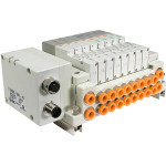 SMC SS5V1-W10SA2WD-12B-C4 mfld, plug-in w/si unit, SS5V1 MANIFOLD SV1000