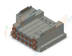 SMC SS5V2-10FD1-04B-N3 mfld, plug-in, d-sub connector, SS5V2 MANIFOLD SV2000