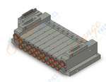 SMC SS5V2-10FD1-09BS-C8 mfld, plug-in, d-sub connector, SS5V2 MANIFOLD SV2000