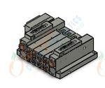 SMC SS5V2-10FD2-04BS-C6 mfld, plug-in, d-sub connector, SS5V2 MANIFOLD SV2000