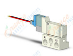 SMC VQZ1150K-5L1-01T valve, base mount (dc), VQZ1000 VALVE, SOL 4/5-PORT***