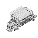 SMC VV5Q21-08B6SB-N mfld, plug-in, vq2000, VV5Q* MANIFOLD VQ 4/5 PORT