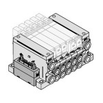 SMC VV5Q21-08L6SJ1-NS mfld, plug-in, vq2000, VV5Q* MANIFOLD VQ 4/5 PORT