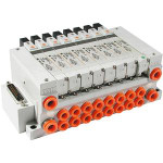 SMC VV5Q21-08N7FU0-D-Q mfld, plug-in, vq2000, VV5Q* MANIFOLD VQ 4/5 PORT