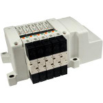 SMC VV5QC11-04N3MD0-D mfld, plug-in, multi-connector, VV5QC11 MANIFOLD VQC 5-PORT