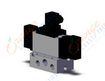 SMC VFS4410-5DZ-04T valve dbl non plug-in base mt, VFS4000 SOL VALVE 4/5 PORT