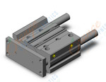 SMC MGPA50TN-75Z-M9PSDPC cyl, guide h/precision b/bush, MGP COMPACT GUIDE CYLINDER