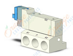 SMC VQZ2150KR-5LO1-02T valve, base mount (dc), VQZ2000 VALVE, SOL 4/5-PORT***