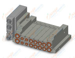 SMC SS5V2-W10S1EAND-06B-C4 mfld, plug-in, SS5V2 MANIFOLD SV2000