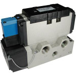 SMC VSS8-8-FG-S-3EZ-V1-Q valve, iso plug-in, blue coil, VSS/R8-8 SOL VALVE 4/5 PORT
