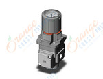 SMC ARG20K-N01G2-Z regulator, gauge-handle, ARG REGULATOR W/PRESSURE GAUGE