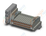 SMC SS5V1-W10S1EAD-10BS-C4-D mfld, plug-in, SS5V1 MANIFOLD SV1000