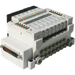 SMC VV5Q11-04C4FU0-J1 mfld, plug-in w/1 vac ejector, VV5Q* MANIFOLD VQ 4/5 PORT