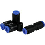 SMC KQT10-08 fitting, diff diam tee, KQ ONE TOUCH FITTING (sold in packages of 10; price is per piece)