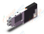 SMC SQ1A31N-51-C6-M valve, dbl, plug-in, 3-port, SQ1000 VALVE, SOL 4-WAY