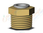 SMC KQ2H10-04A fitting, male connector, KQ2 FITTING (sold in packages of 10; price is per piece)