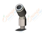 SMC KQ2K06-M6N fitting, 45 deg male elbow, KQ2 FITTING (sold in packages of 10; price is per piece)